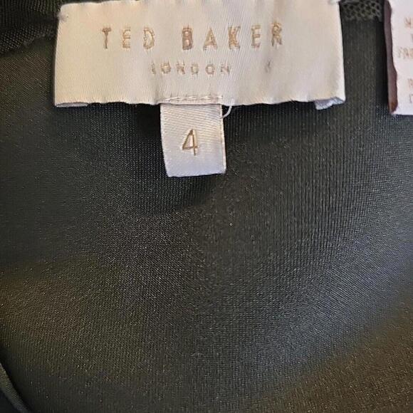 Ted‎ Baker London Womens Sheer Black Dress 4 (MT-176) - Picture 7 of 14